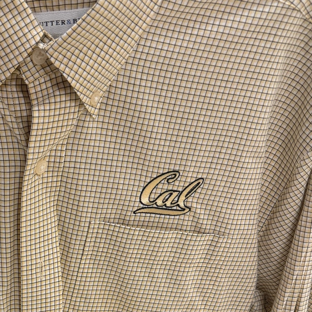 Men's Cal Cutter & Buck Checkered Shirt - University of California Berkeley